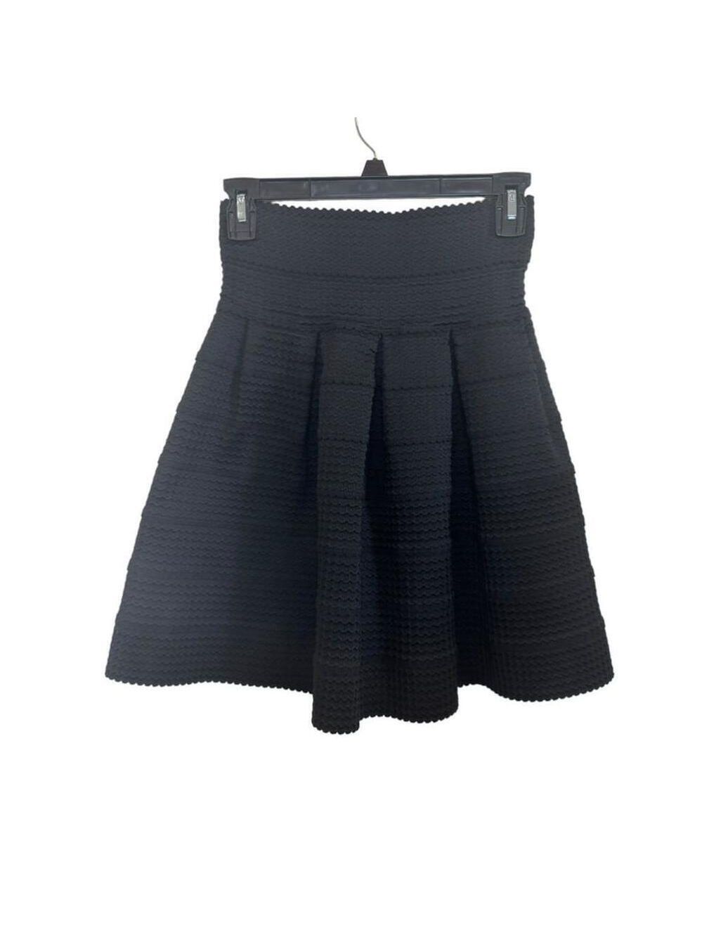 Z2 or T2 Women's Girls from Savoy Black Textured Pleated Skirt Size XS/S